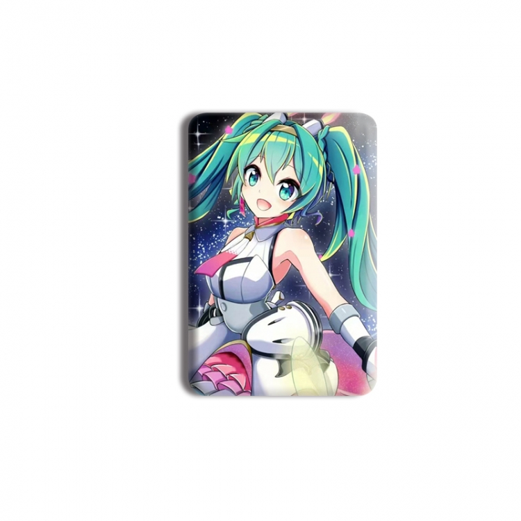 Hatsune Miku Anime square tinplate badge chest badge 40X60CM price for 5 pcs