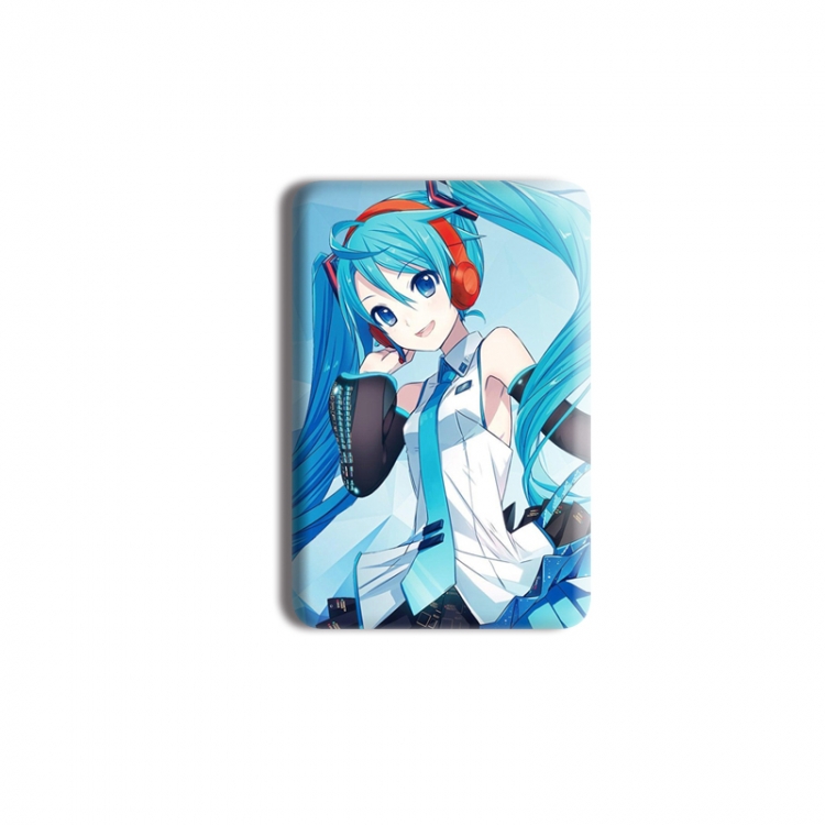 Hatsune Miku Anime square tinplate badge chest badge 40X60CM price for 5 pcs