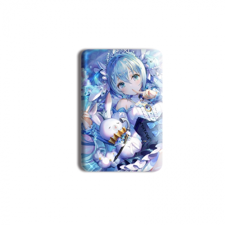 Hatsune Miku Anime square tinplate badge chest badge 40X60CM price for 5 pcs