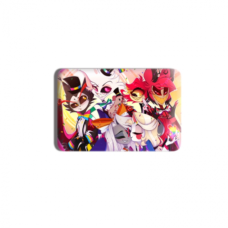 Hazbin Hotel Anime square tinplate badge chest badge 40X60CM price for 5 pcs
