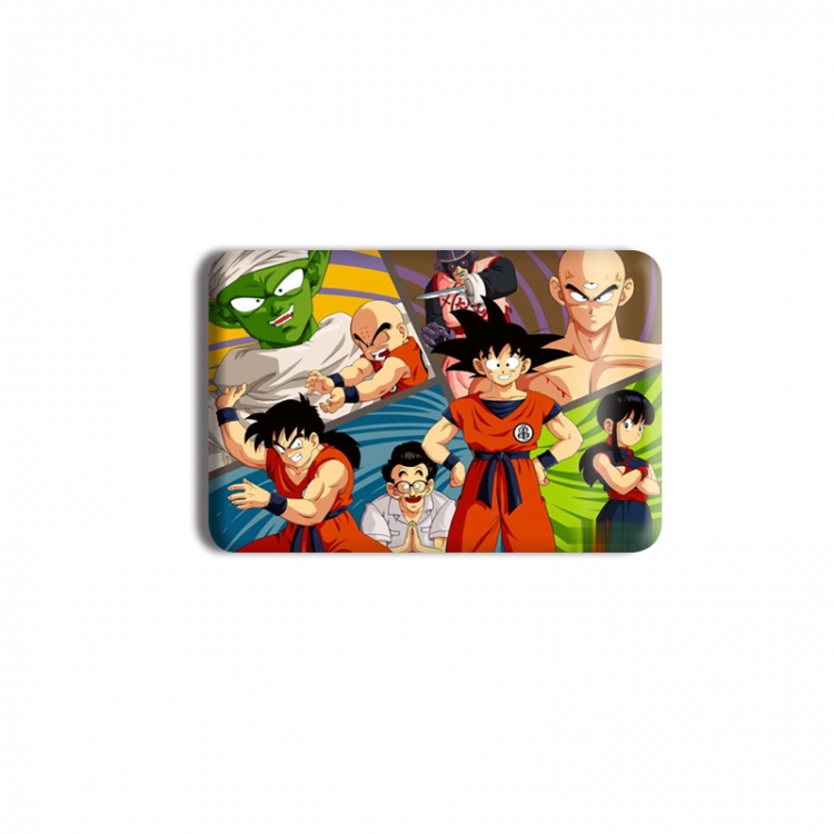 DRAGON BALL Anime square tinplate badge chest badge 4X6CM price for 5 pcs