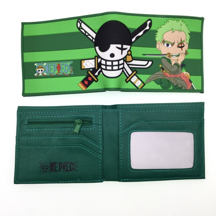 One Piece Anime peripheral PVC adhesive surface short style folding wallet