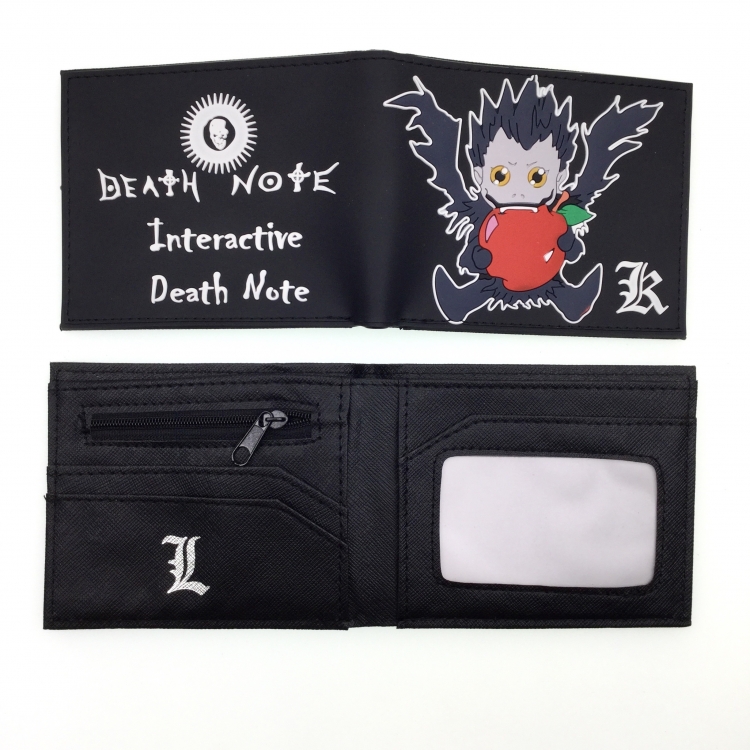 Death note Anime peripheral PVC adhesive surface short style folding wallet