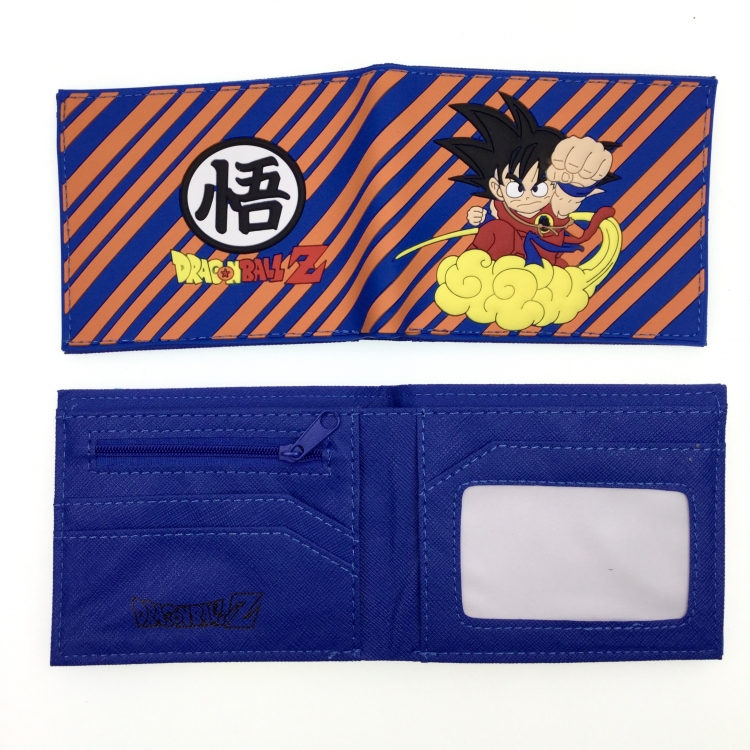 DRAGON BALL Anime peripheral PVC adhesive surface short style folding wallet