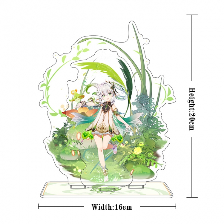 Genshin Impact Acrylic interlayer technology double-sided Standing Plates stand figure 21CM