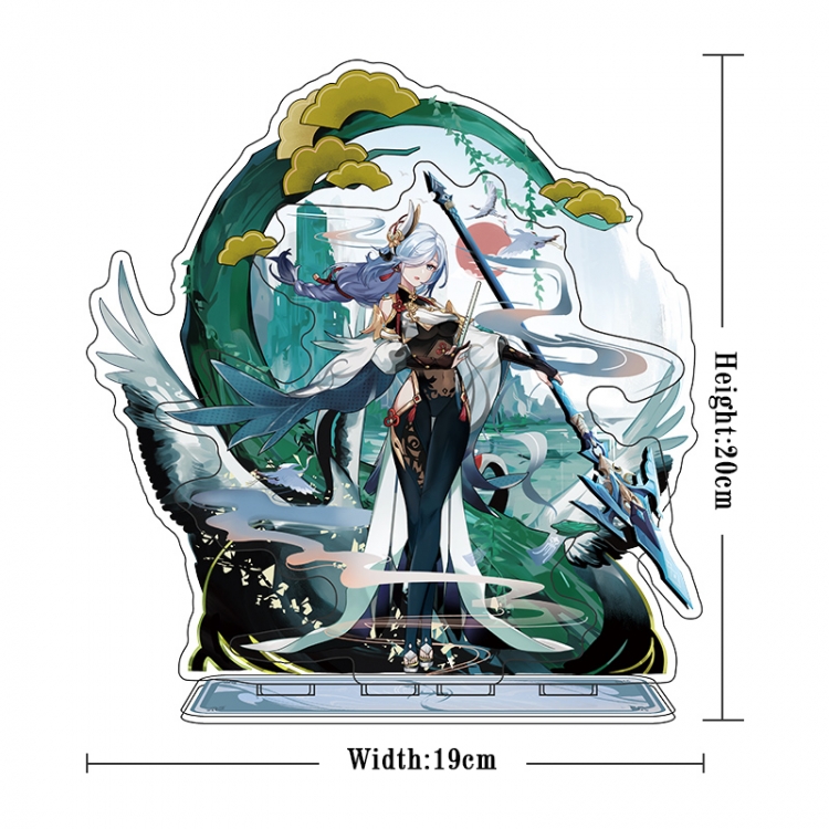 Genshin Impact Acrylic interlayer technology double-sided Standing Plates stand figure 21CM