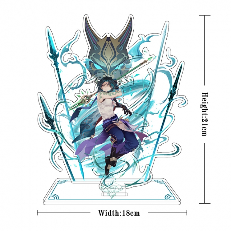 Genshin Impact Acrylic interlayer technology double-sided Standing Plates stand figure 21CM