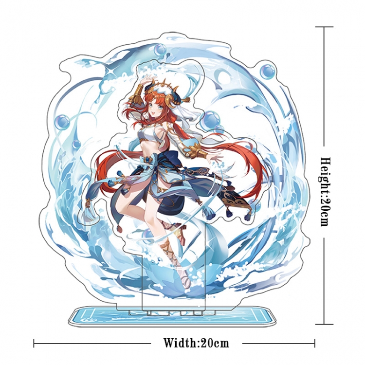 Genshin Impact Acrylic interlayer technology double-sided Standing Plates  stand figure 21CM