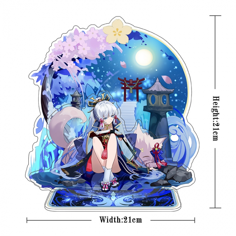 Genshin Impact Acrylic interlayer technology double-sided Standing Plates  stand figure 21CM