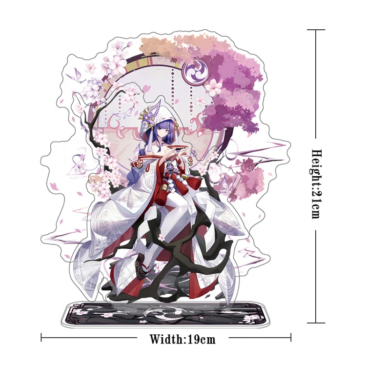 Genshin Impact Acrylic interlayer technology double-sided Standing Plates  stand figure 21CM