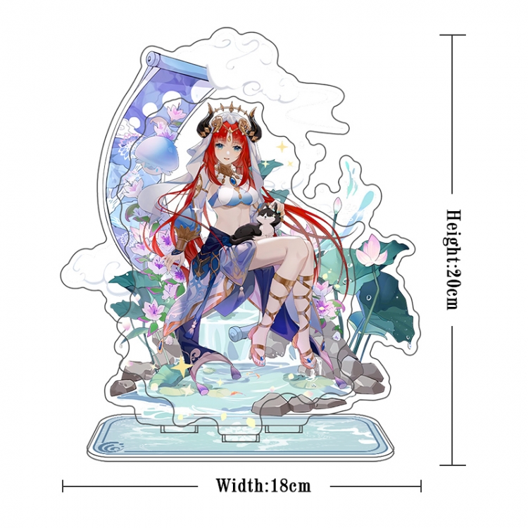 Genshin Impact Acrylic interlayer technology double-sided Standing Plates  stand figure 21CM