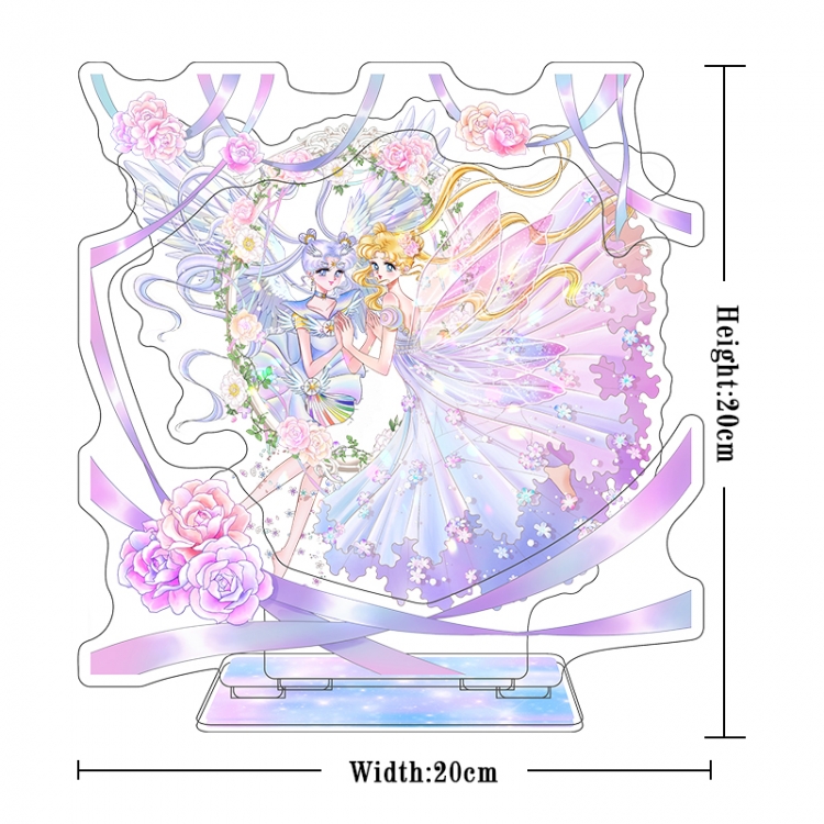 sailormoon Acrylic interlayer technology double-sided Standing Plates stand figure 21CM