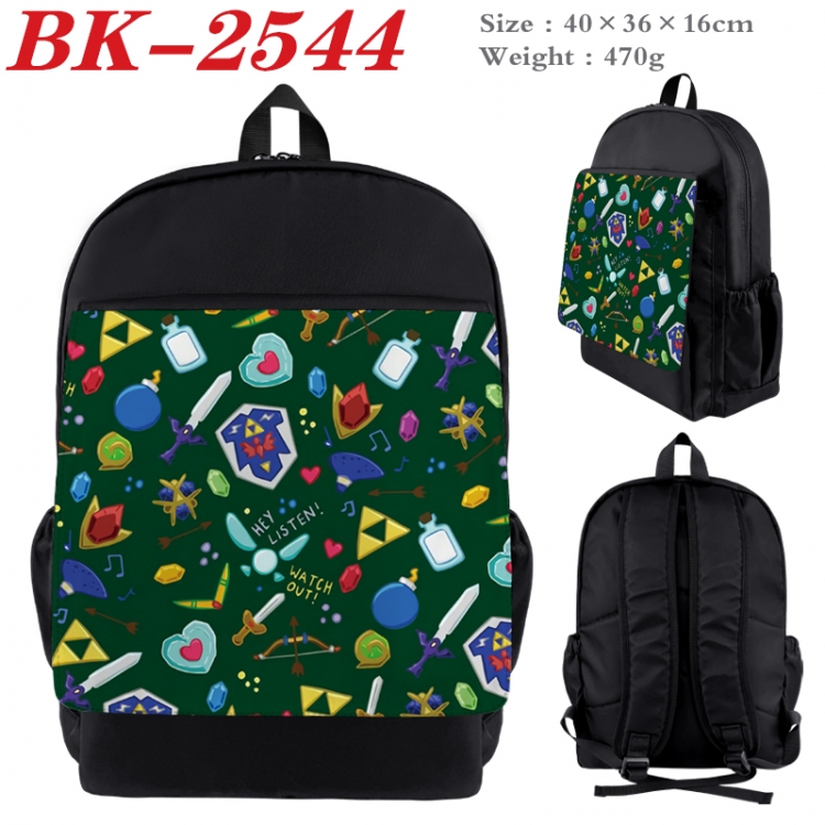 The Legend of Zelda Waterproof nylon canvas flip color picture backpack 40X36X16CM