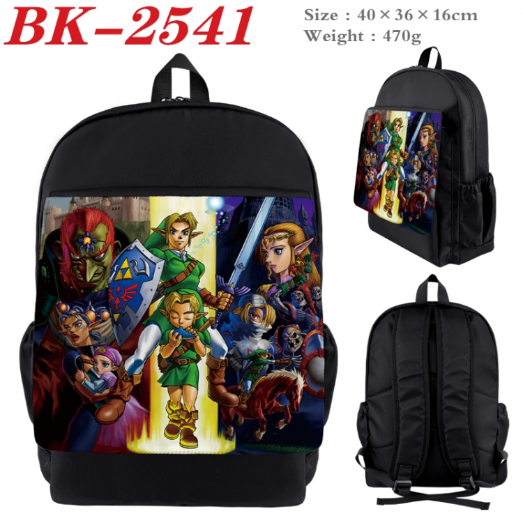 The Legend of Zelda Waterproof nylon canvas flip color picture backpack 40X36X16CM