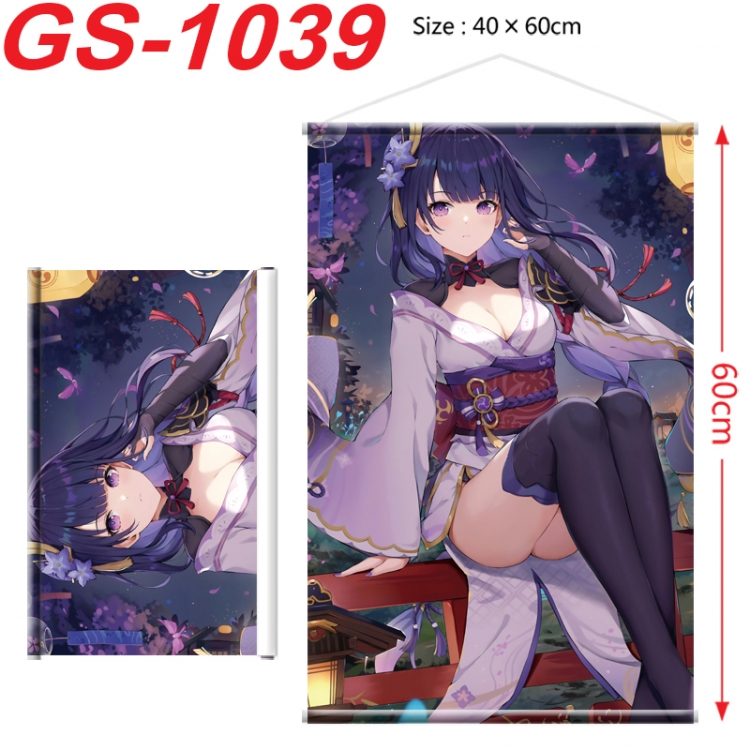 Genshin Impact Anime digital printed pole style hanging picture Wall Scroll 40x60cm