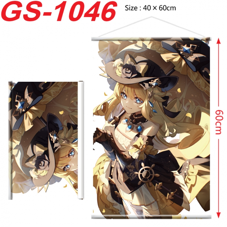 Genshin Impact Anime digital printed pole style hanging picture Wall Scroll 40x60cm
