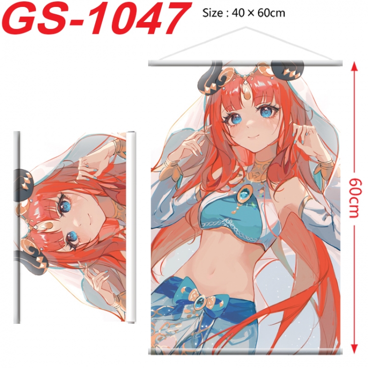 Genshin Impact Anime digital printed pole style hanging picture Wall Scroll 40x60cm