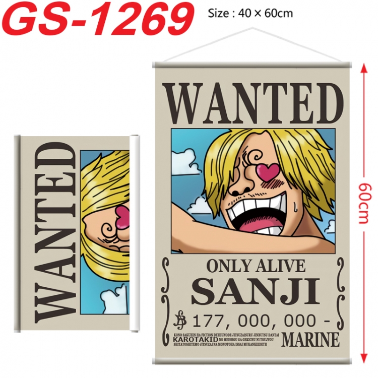 One Piece Anime digital printed pole style hanging picture Wall Scroll 40x60cm