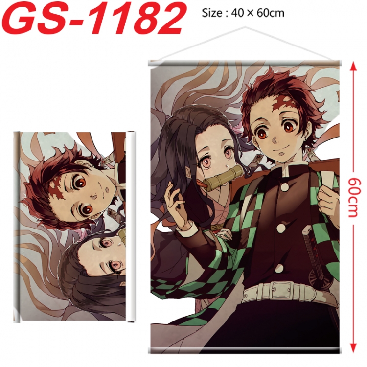 Demon Slayer Kimets Anime digital printed pole style hanging picture Wall Scroll 40x60cm
