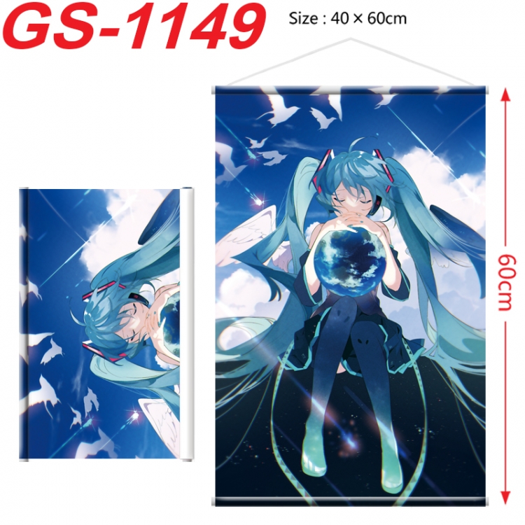 Hatsune Miku Anime digital printed pole style hanging picture Wall Scroll 40x60cm