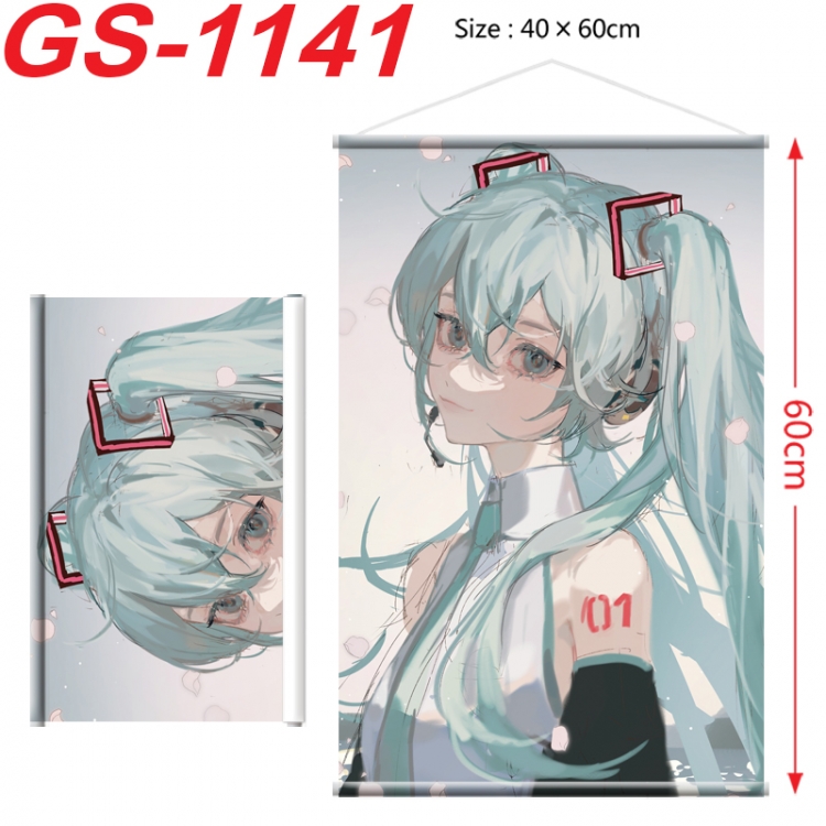 Hatsune Miku Anime digital printed pole style hanging picture Wall Scroll 40x60cm