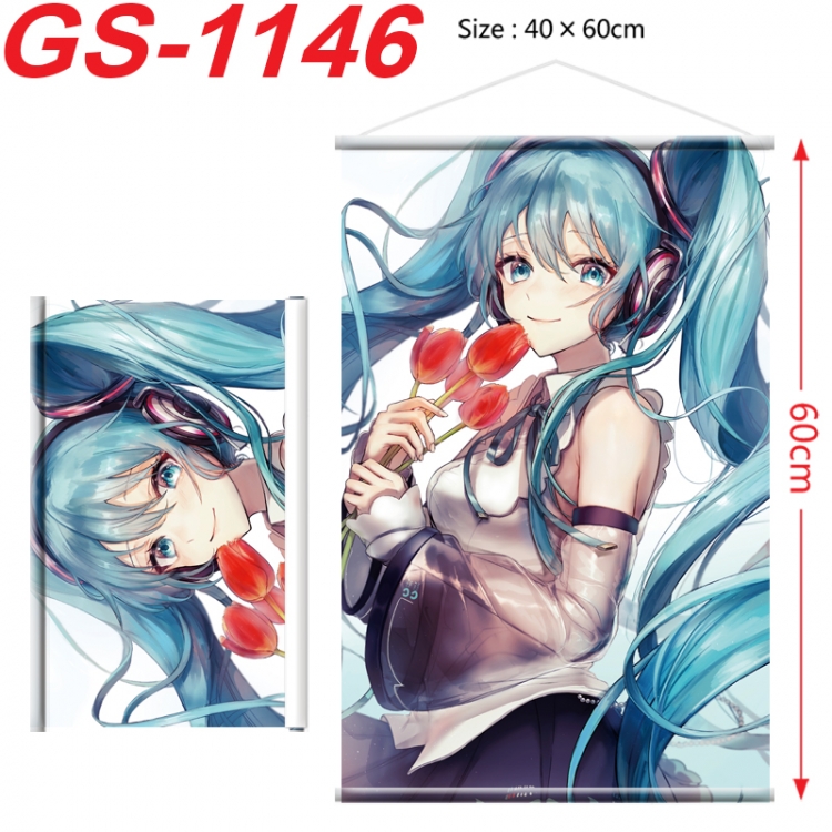 Hatsune Miku Anime digital printed pole style hanging picture Wall Scroll 40x60cm