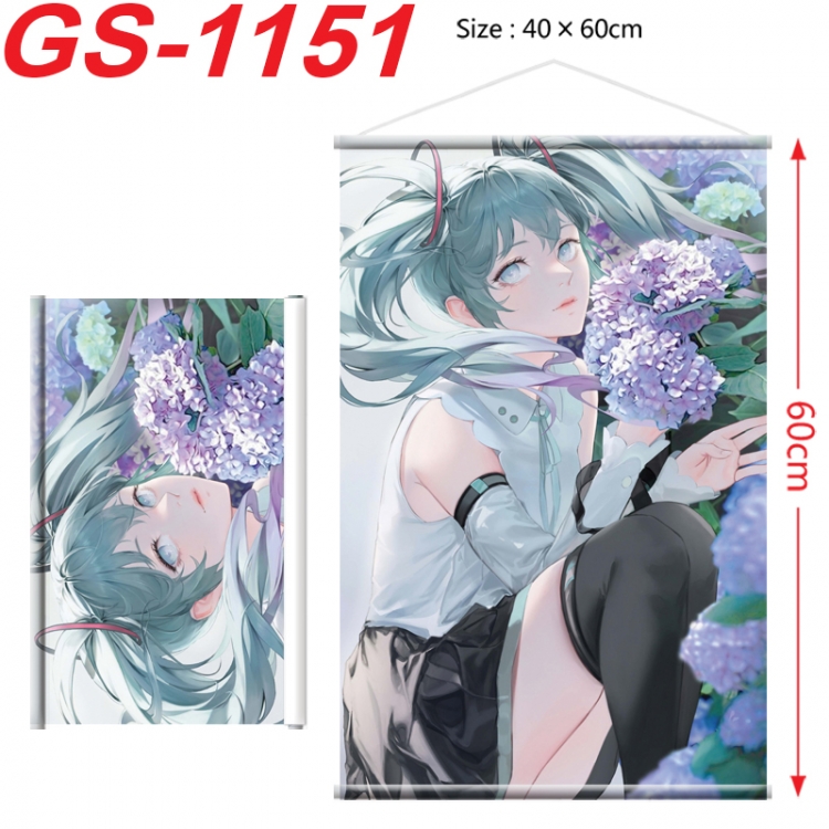 Hatsune Miku Anime digital printed pole style hanging picture Wall Scroll 40x60cm