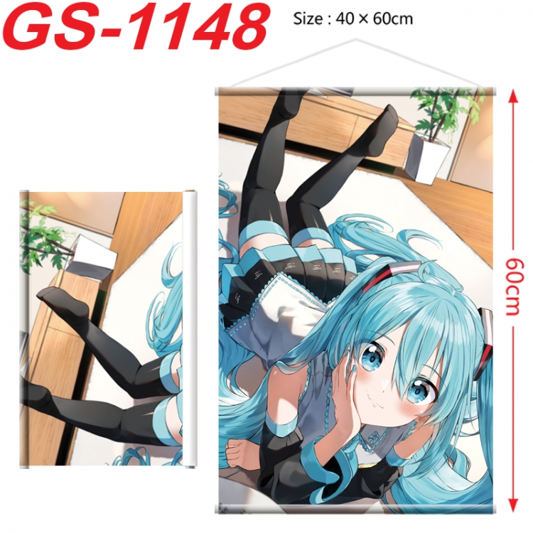 Hatsune Miku Anime digital printed pole style hanging picture Wall Scroll 40x60cm