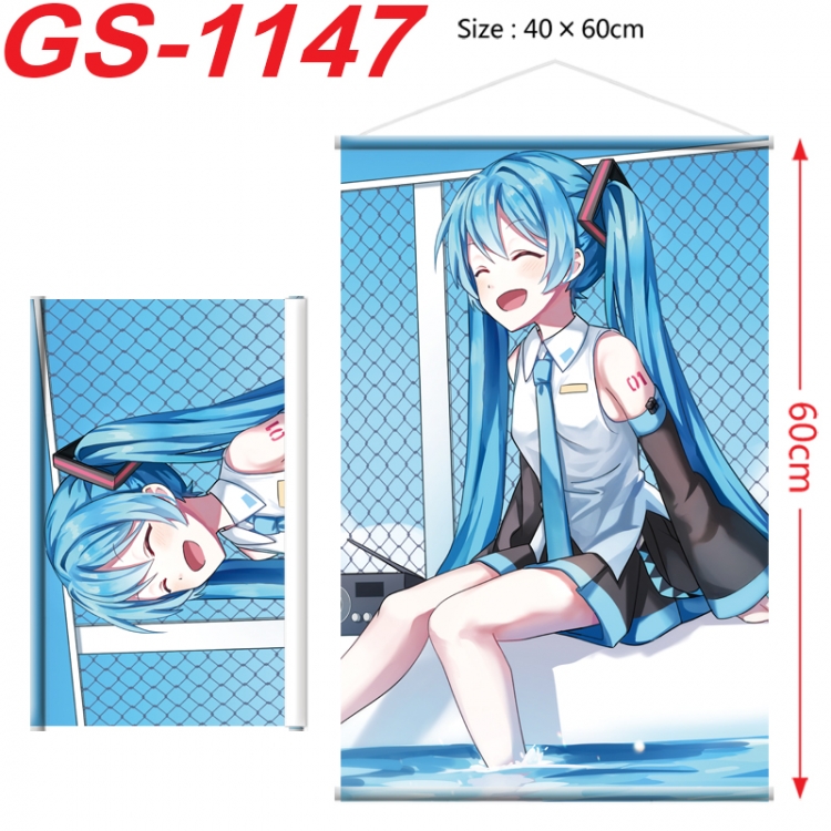 Hatsune Miku Anime digital printed pole style hanging picture Wall Scroll 40x60cm