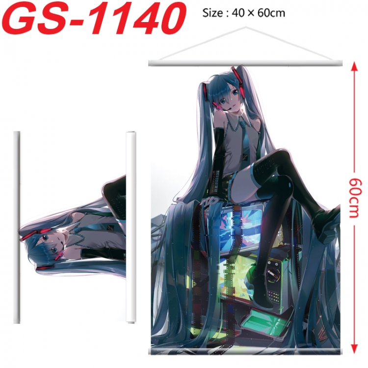 Hatsune Miku Anime digital printed pole style hanging picture Wall Scroll 40x60cm