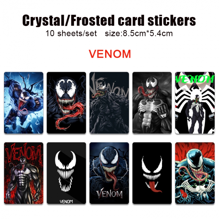 Superheroes Frosted anime crystal bus card decorative sticker a set of 10  price for 5 set