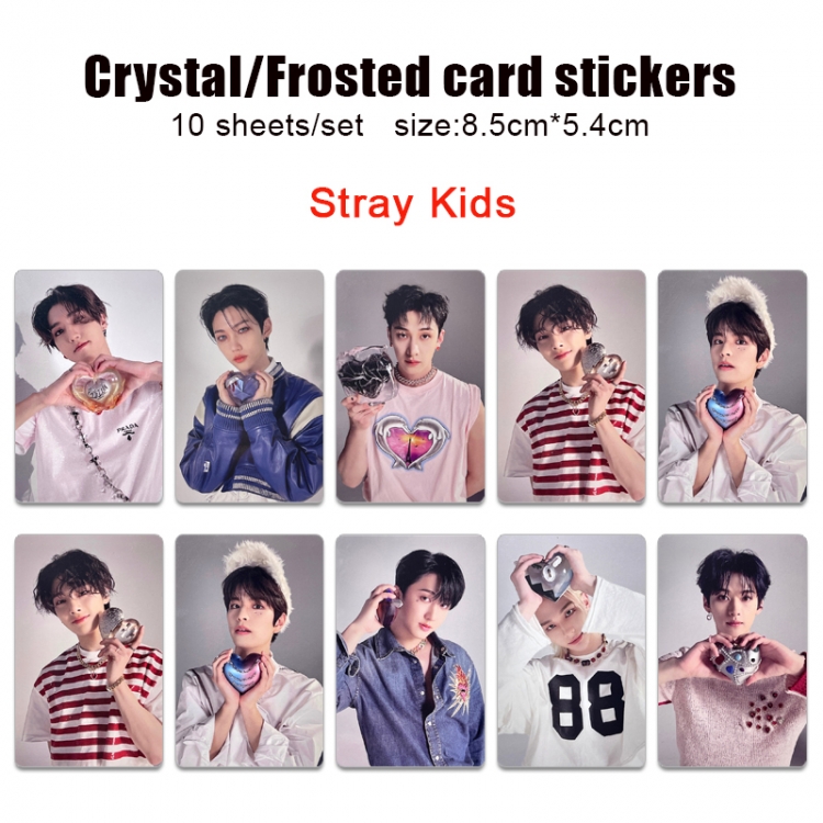 Frosted anime crystal bus card decorative sticker a set of 10  price for 5 set