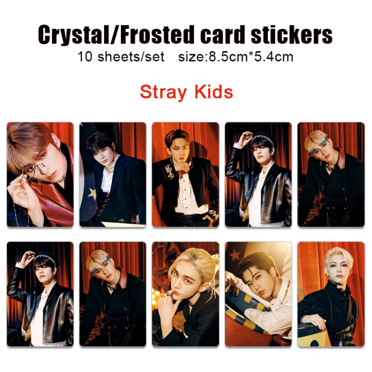 straykids Frosted anime crystal bus card decorative sticker a set of 10  price for 5 set