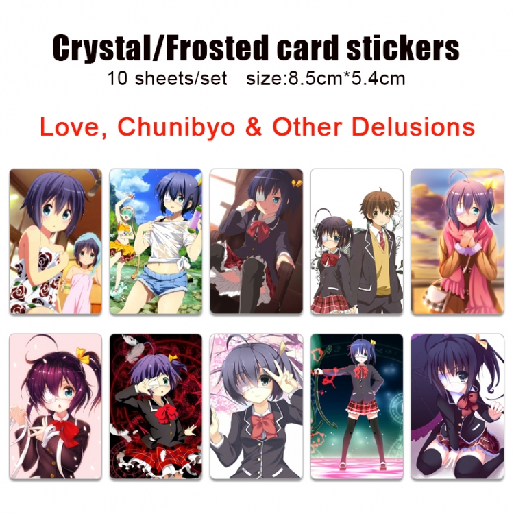 Chuunibyou Demo Koi Ga Shitai Frosted anime crystal bus card decorative sticker a set of 10  price for 5 set