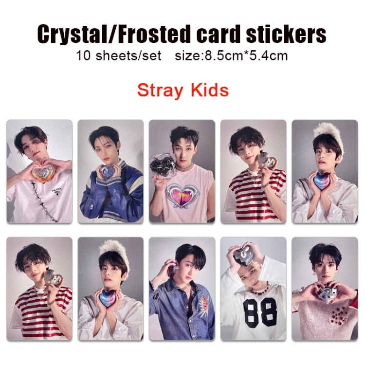 straykids Anime Crystal Bus Card Decorative Sticker Smooth Transparent Style a set of 10 price for 5 set