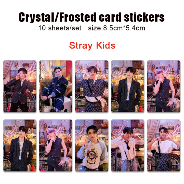 straykids Anime Crystal Bus Card Decorative Sticker Smooth Transparent Style a set of 10 price for 5 set