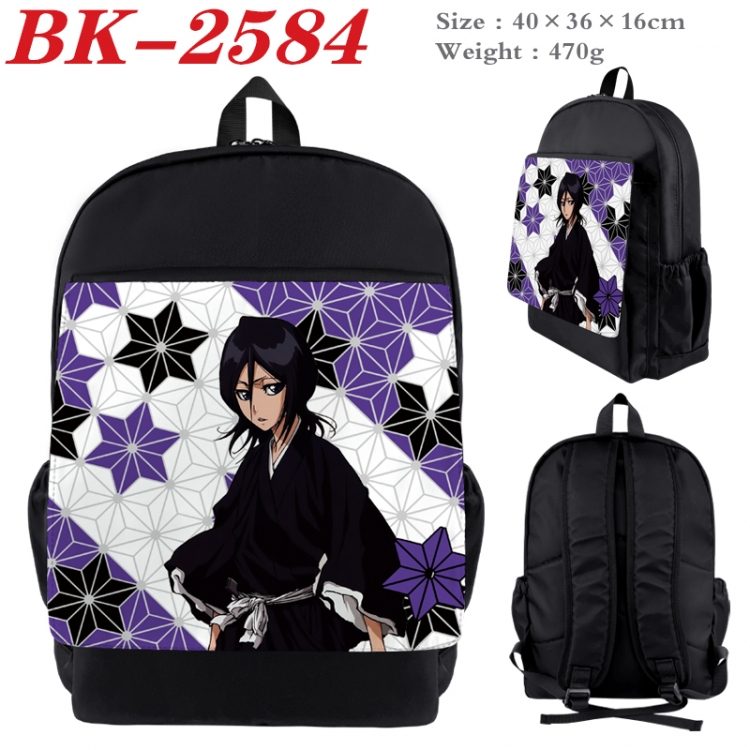 Bleach Waterproof nylon canvas flip color picture backpack 40X36X16CM