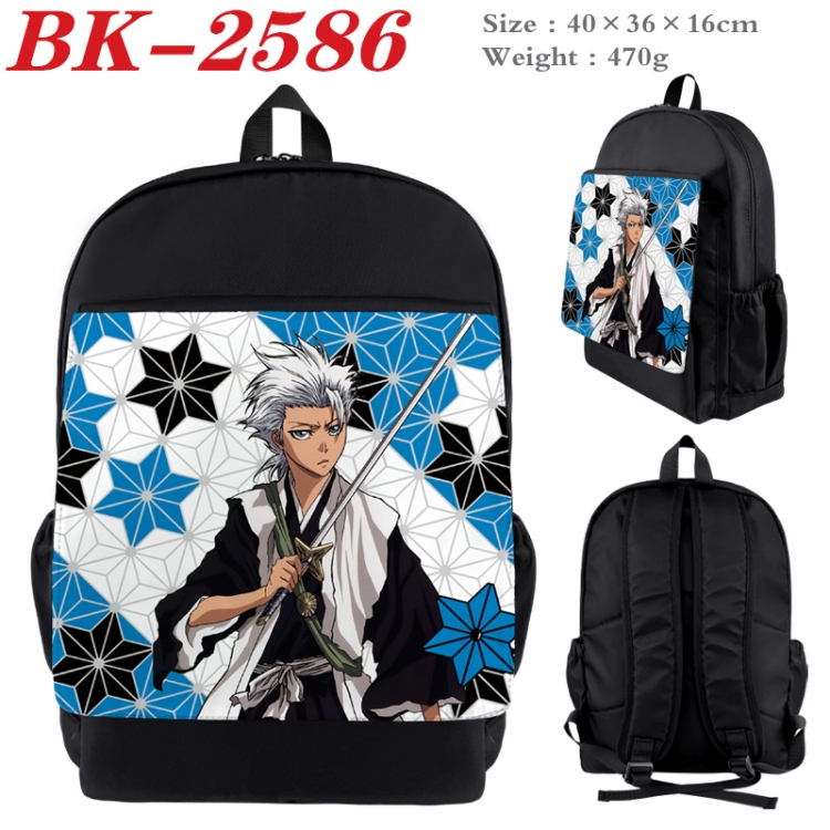 Bleach Waterproof nylon canvas flip color picture backpack 40X36X16CM