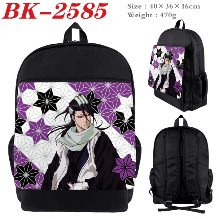 Bleach Waterproof nylon canvas flip color picture backpack 40X36X16CM