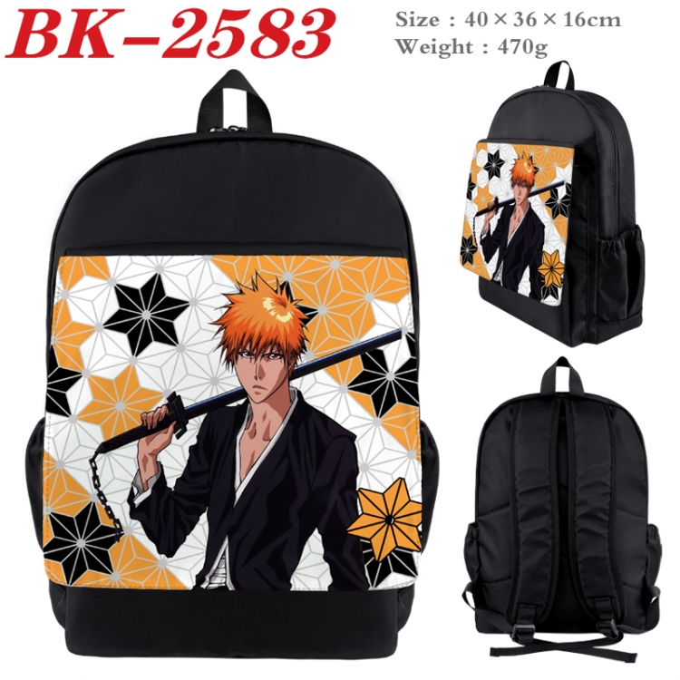 Bleach Waterproof nylon canvas flip color picture backpack 40X36X16CM