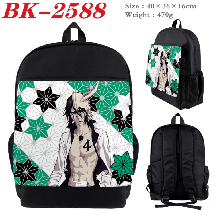 Bleach Waterproof nylon canvas flip color picture backpack 40X36X16CM