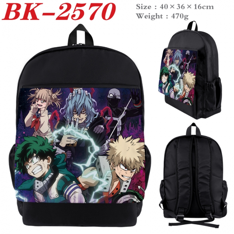 My Hero Academia Waterproof nylon canvas flip color picture backpack 40X36X16CM