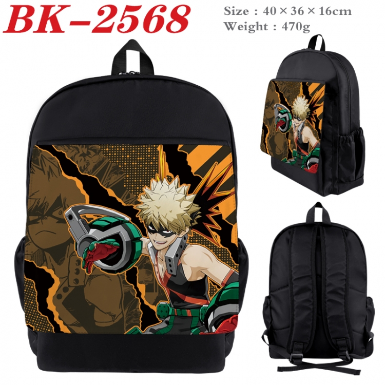 My Hero Academia Waterproof nylon canvas flip color picture backpack 40X36X16CM