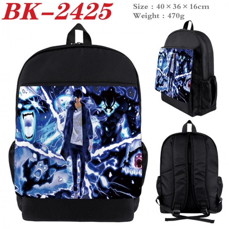 Solo Leveling:Arise Waterproof nylon canvas flip color picture backpack 40X36X16CM