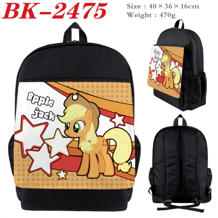 My Little Pony Waterproof nylon canvas flip color picture backpack 40X36X16CM