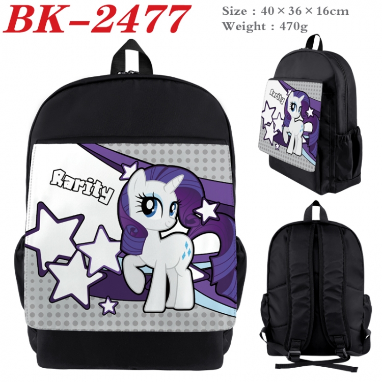 My Little Pony Waterproof nylon canvas flip color picture backpack 40X36X16CM