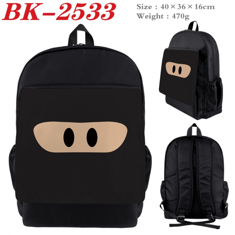 Roblox Waterproof nylon canvas flip color picture backpack 40X36X16CM