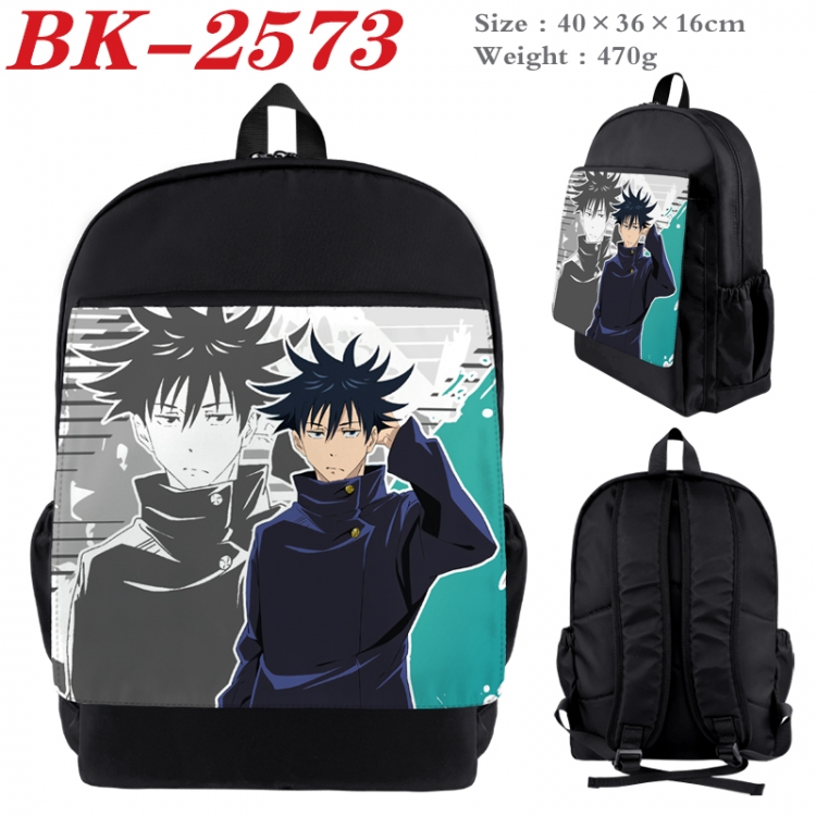 Jujutsu Kaisen Waterproof nylon canvas flip color picture backpack 40X36X16CM