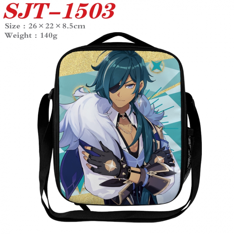 Genshin Impact Anime Lunch Bag Crossbody Bag 26x22x8.5cm 