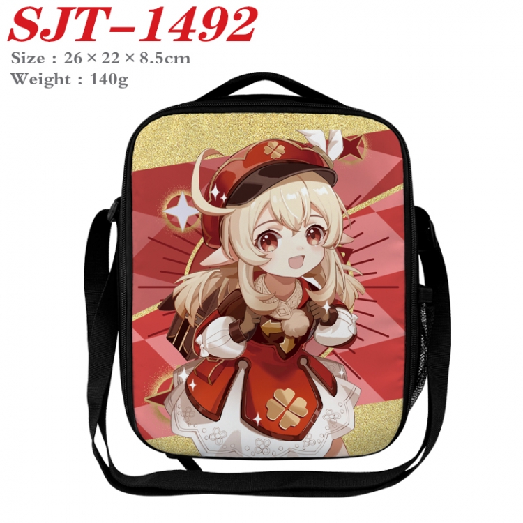 Genshin Impact Anime Lunch Bag Crossbody Bag 26x22x8.5cm 